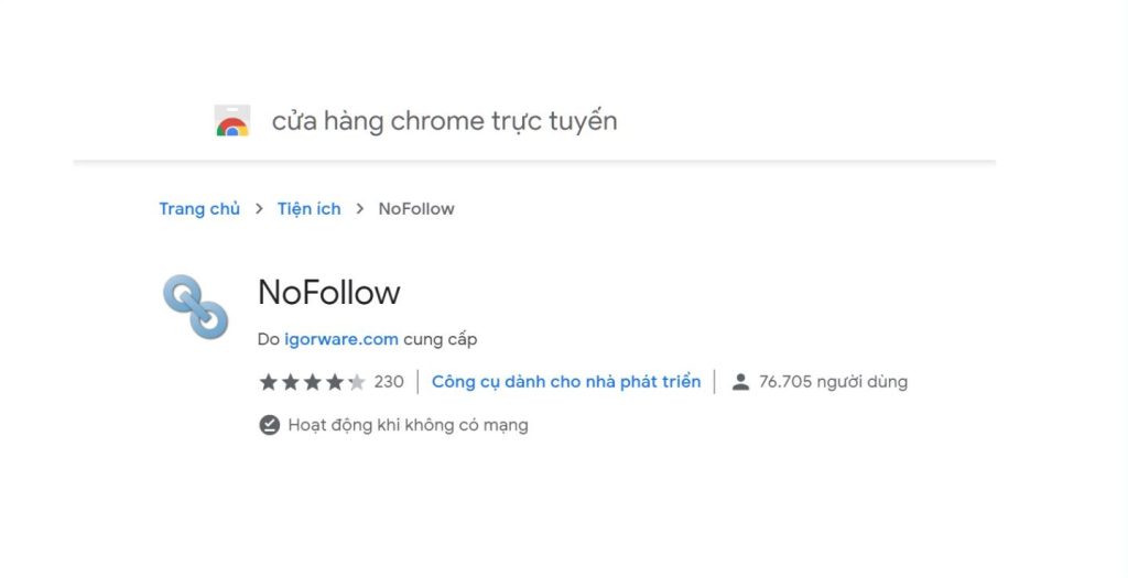 Nofollow Extension là một công cụ miễn phí giúp phân tích các backlink và liên kết nội bộ, đồng thời nhận diện các liên kết nofollow
